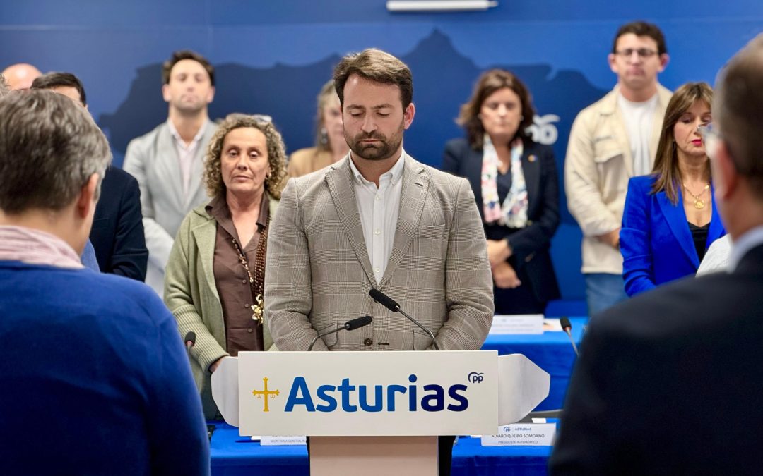Álvaro Queipo muestra la solidaridad y el apoyo del PP de Asturias al Levante español, y pide a los militantes del partido que sigan colaborando en ofrecer ayuda a los miles de afectados
