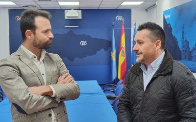 Álvaro Queipo se reúne con Fernández Lanero, secretario general de UGT, y defiende la necesidad del diálogo con los agentes sociales para ayudar a impulsar y dinamizar Asturias, “que hace mucha falta”